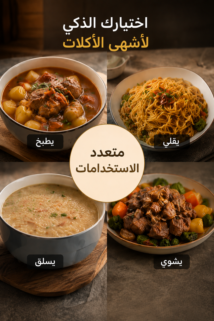 قدر كهربائي متعدد الاستخدام 6 لتر من دينكس 1600 واط