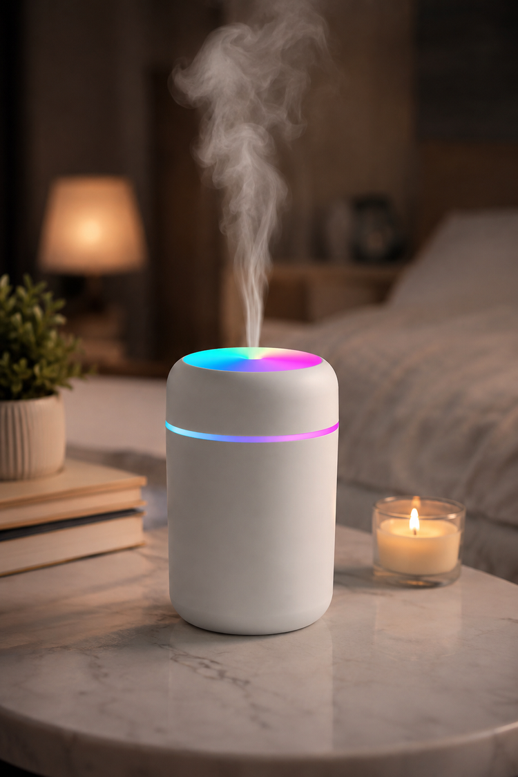 DENX® Multi-Color Cup-Shaped Air Humidifier & Fragrance Diffuser for Car and Home